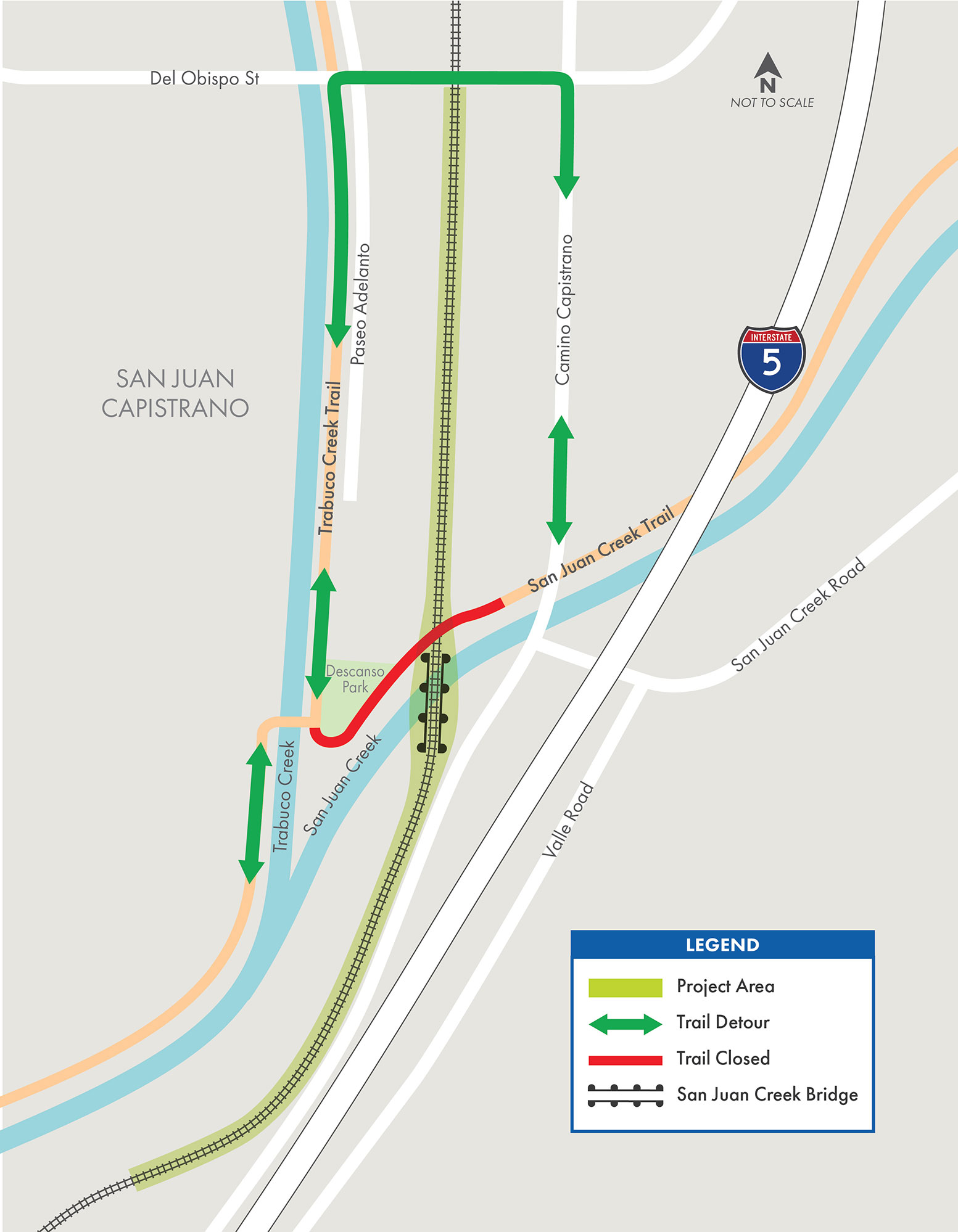 SJC Bridge Detour Map