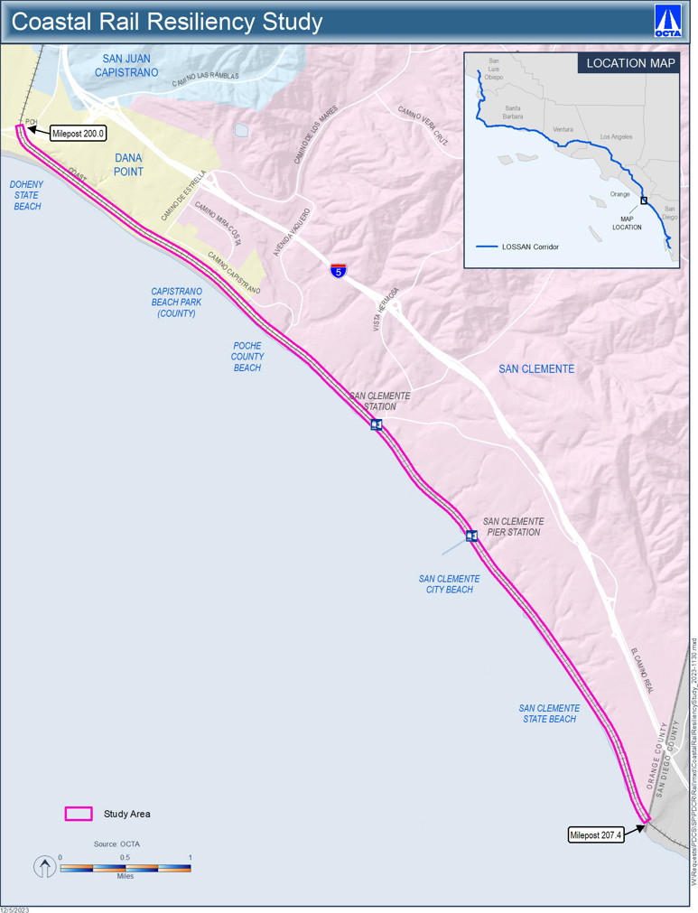 coastal rail study map