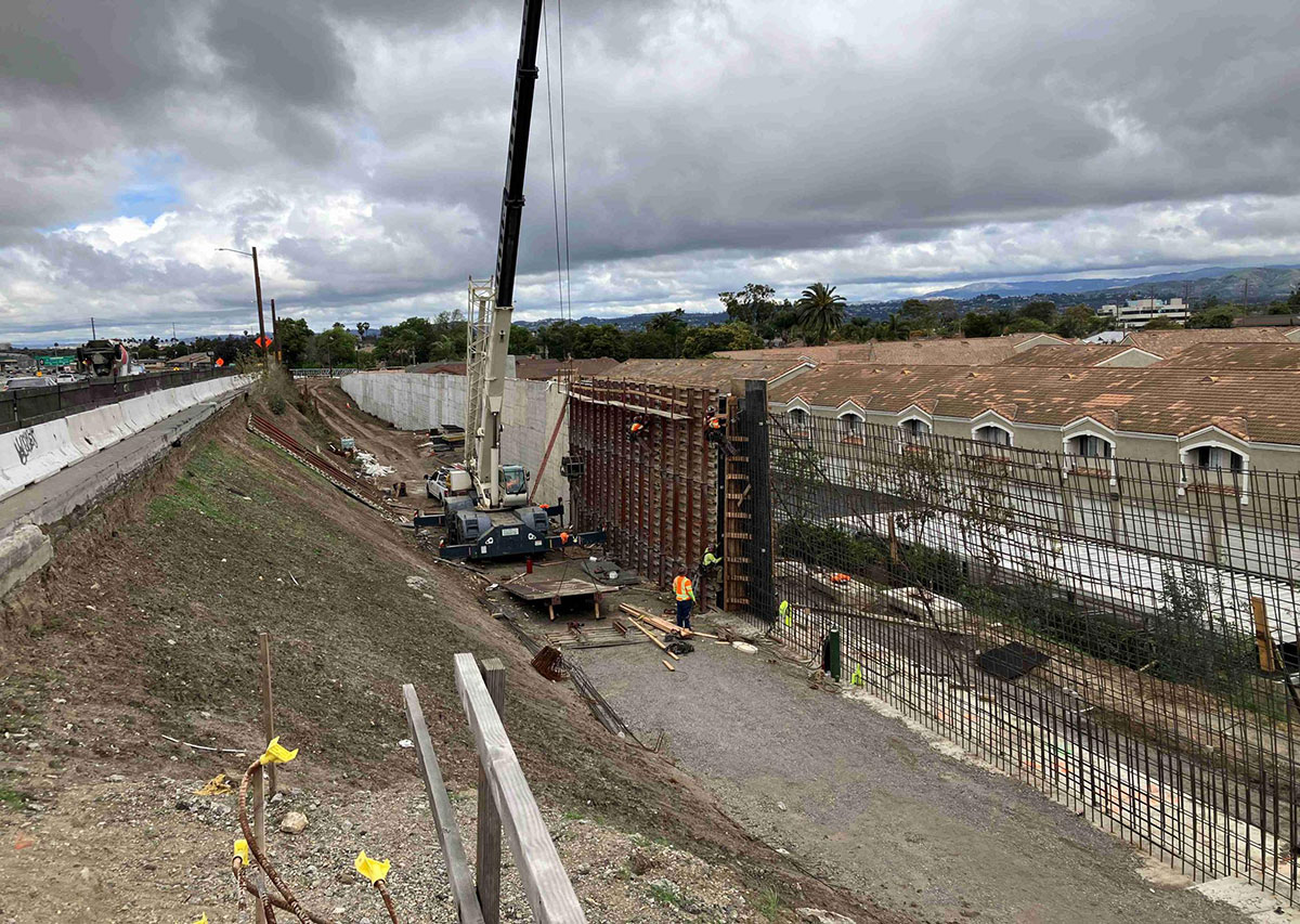 retaining wall construction