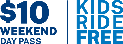 $10 weekend pass and kids ride free