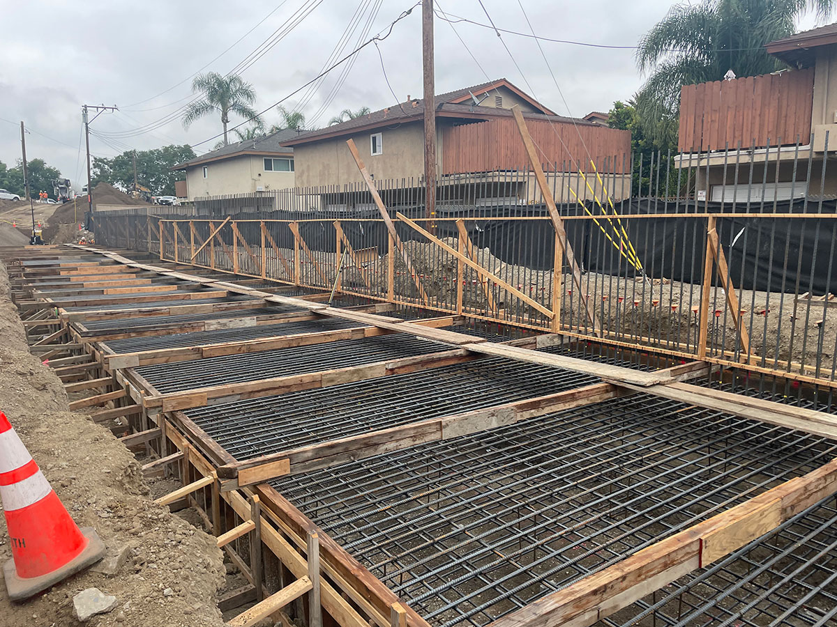 retaining wall construction