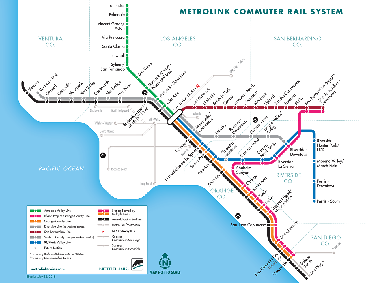 Metrolink System Map