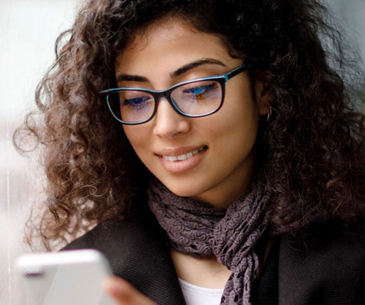 a girl using her phone